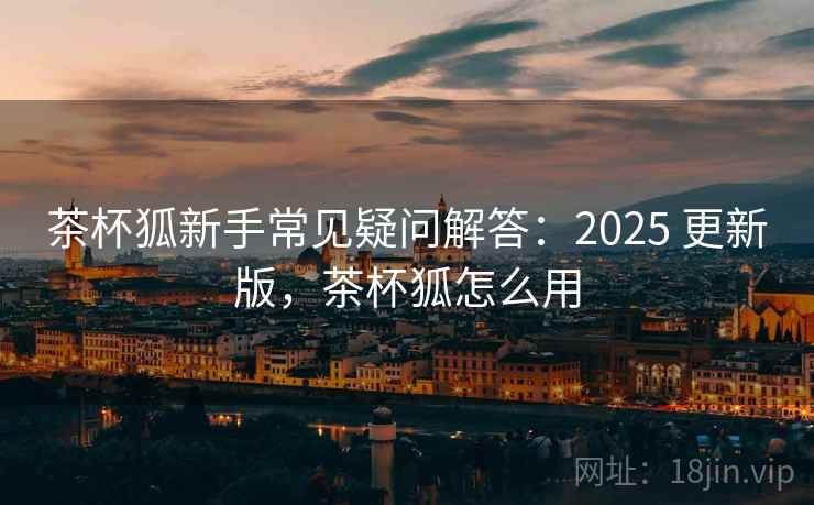 茶杯狐新手常见疑问解答：2025 更新版，茶杯狐怎么用
