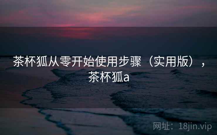 茶杯狐从零开始使用步骤（实用版），茶杯狐a