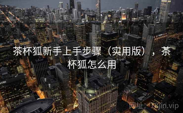 茶杯狐新手上手步骤（实用版），茶杯狐怎么用